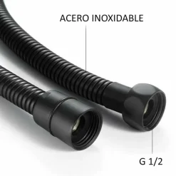 Columna De Ducha Termostática Negra Cuadrada – Combi – Llavisan – L126004