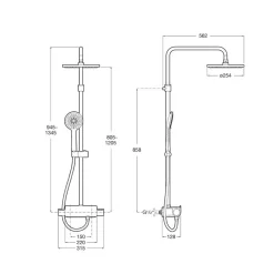 Columna De Ducha Termostática – Round Deck-T – Roca – A5A9788C00