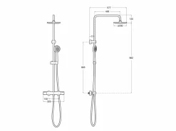 Columna De Ducha Termostática A5A9F18C00 T – BASIC – VICTORIA – Roca