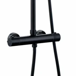 Columna De Ducha Termostática Negra Redonda – Combi – Llavisan – L125994