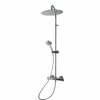 Columna De Ducha Termostática Rociador Extraplano 300 Mm Inox, Flexo Pvc Y Maneral 5 Funciones – Aroha – Galindo – 46059500