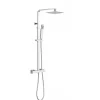 Columna De Ducha Termostática Cuadrada Blanco Mate – Suprema – Aquahome