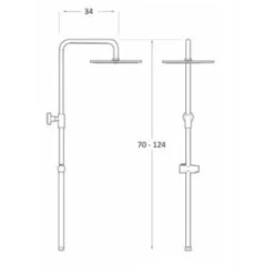 Columna De Ducha Termostática Cuadrada Blanco Mate – Suprema – Aquahome