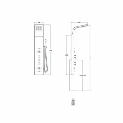 Columna De Hidromasaje Termostatica – Evolution – Roca – A5A9B8BC00