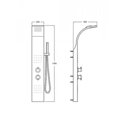 Columna De Hidromasaje Termostática – Essential – Roca – A5A9A8BC00