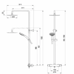 Columna Termostática – Pysa – 50049300 – Galindo