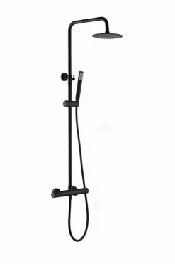 Conjunto Bañera Termostático Line Negro Mate – BTD038-B/NG – Imex