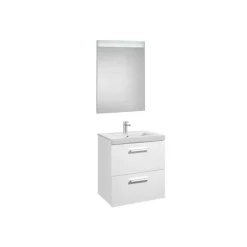 Conjunto Completo Mueble + Lavabo + Espejo Luz Integrada (80 O 60 Cm) – Prisma – Roca