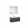 Conjunto Completo Mueble 1 Cajón + Lavabo + Espejo Con Luz Integrada (90 O 110 Cm) – Prisma – Roca
