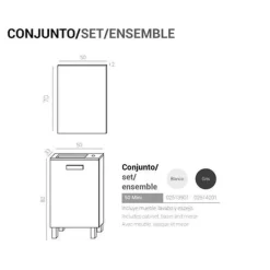Conjunto De Baño Para Espacios Reducidos – Mini 50 – Muebles Jumar