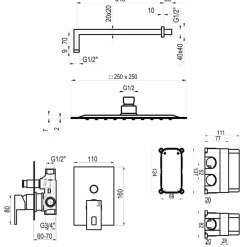 Conjunto De Baño-ducha Empotrable – K15247400 – Galindo