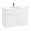 Conjunto De Mueble Base Con Tres Cajones Y Lavabo De Porcelana – Victoria-N – Roca