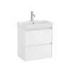 Conjunto De Mueble Compacto De Dos Cajones Y Lavabo Fineceramic- Ona – Roca