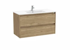 Conjunto De Mueble De Dos Cajones Y Lavabo De Porcelana – Tenet – Roca