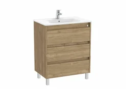 Conjunto De Mueble De Tres Cajones Y Lavabo De Porcelana – Tenet – Roca