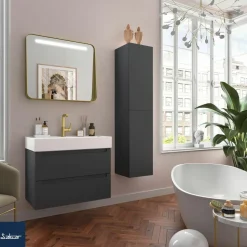 Conjunto De Mueble Suspendido 2 Cajones Con Lavabo Veneto – Monterrey – Salgar