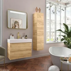 Conjunto De Mueble Suspendido 2 Cajones Con Lavabo Veneto – Monterrey – Salgar