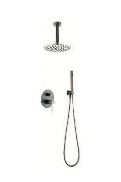 Conjunto Ducha Monomando Empotrado Top Gris Mate-c – GPQ038/GC – Imex