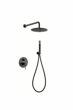 Conjunto Ducha Monomando Empotrado Line Black Gun – GPD038/BGM – Imex