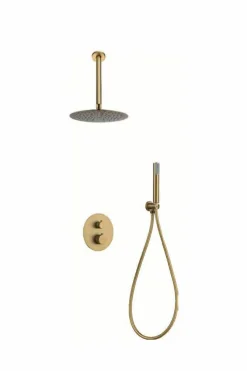 Conjunto Ducha Termostático Empotrado Line Oro Cep – GTQ038/OC – Imex