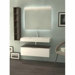 Conjunto Encimera SolidCoat Surface Faldon 11 Cm Con Bajo Mueble 1 Cajón – Serie Life – Baños10