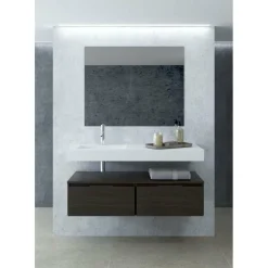 Conjunto Encimera SolidCoat Surface Faldon 11 Cm Con Bajo Mueble 1 Cajón – Serie Life – Baños10