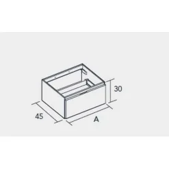 Conjunto Encimera Suspendida SolidCoat Surface Con Bajo Mueble 1 Cajon Y Tapa – Serie Life – Baños10