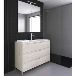 Conjunto Mueble A Suelo 3 Cajones Con Encimera Quadra Life SolidCoat Surface – Serie Life – Baños10