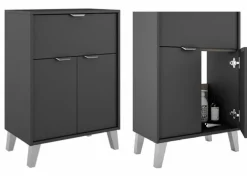 Conjunto Mueble A Suelo 1 Cajon Y 1 Puerta ó 1 Cajon Y 2 Puertas Con Fondo Reducido De 35,5 Cm + Tapa Con Fondo Reducido Midi – Visobath