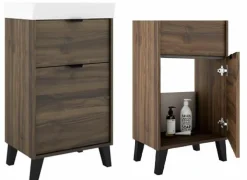Conjunto Mueble A Suelo 1 Cajon Y 1 Puerta ó 1 Cajon Y 2 Puertas Con Fondo Reducido De 35,5 Cm + Lavabo Midi – Visobath