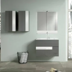 Conjunto Mueble De Baño 2 Cajones + Lavabo + Espejo – Vision – Visobath
