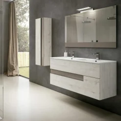 Conjunto Mueble De Baño 2 Cajones + Lavabo + Espejo – Vision – Visobath