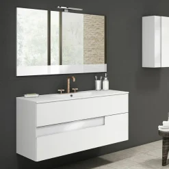 Conjunto Mueble De Baño 2 Cajones + Lavabo + Espejo – Vision – Visobath