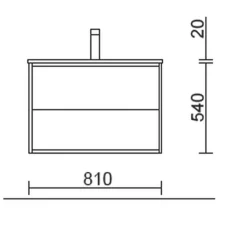 Conjunto Mueble De Baño + Lavabo – Optimus – Salgar
