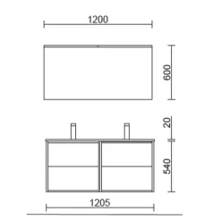 Conjunto Mueble De Baño + Lavabo + Espejo + Aplique – Optimus – Salgar