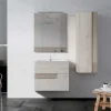 Conjunto Mueble De Baño Suspendido 2 Cajones + Lavabo De Porcelana Flat – Vision – Visobath