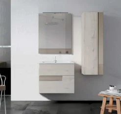 Conjunto Mueble De Baño Suspendido 2 Cajones + Lavabo De Porcelana Flat – Vision – Visobath