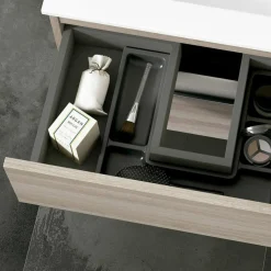 Conjunto Mueble De Baño Suspendido 2 Cajones + Lavabo De Porcelana Flat – Vision – Visobath