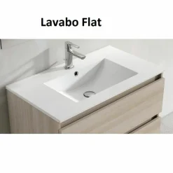 Conjunto Mueble De Baño Suspendido 2 Cajones + Lavabo Cerámico Flat/Ada – Kyoto – Visobath