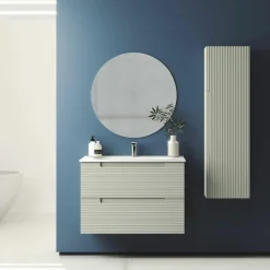Conjunto Mueble De Baño Suspendido 2 Cajones + Lavabo Cerámico Flat/Ada – Kyoto – Visobath