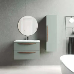 Conjunto Mueble De Baño Suspendido 2 Cajones Con Lavabo Ceramico Ada/flat – Arco – Visobath