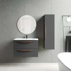 Conjunto Mueble De Baño Suspendido 2 Cajones Con Lavabo Ceramico Ada/flat – Arco – Visobath
