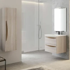 Conjunto Mueble De Baño Suspendido 2 Cajones Con Lavabo Ceramico Ada/flat – Arco – Visobath