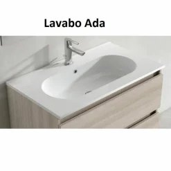 Conjunto Mueble De Baño Suspendido 2 Cajones Con Lavabo Ceramico Ada/flat – Arco – Visobath