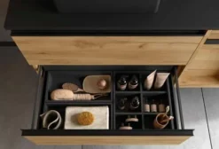 Conjunto Mueble Suspendido 2 Cajones + 1 Cajón Con Toallero Extraible Y Lavabo De Porcelana – Spirit – Salgar
