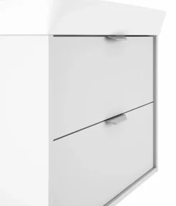 Conjunto Mueble Suspendido 2 Cajones + Lavabo Ceramico Midi Con Fondo Reducido 35,5 Cm – Midi – Visobath
