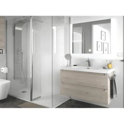 Conjunto Mueble Suspendido 2 Cajones Con Lavabo Toscana Y Toallero Lateral – Monterrey – Salgar
