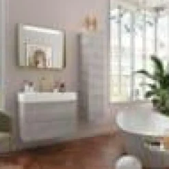 Conjunto Mueble Suspendido 2 Cajones Con Lavabo Toscana Y Toallero Lateral – Monterrey – Salgar