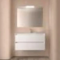 Conjunto Mueble Suspendido 2 Cajones Y Lavabo De Porcelana – Noja – Salgar