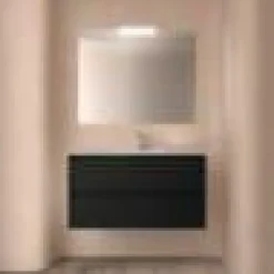 Conjunto Mueble Suspendido 2 Cajones Y Lavabo De Porcelana – Noja – Salgar